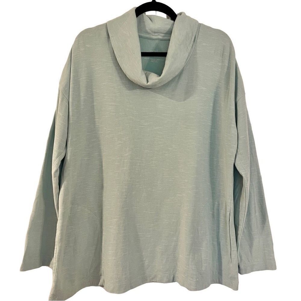 J. Jill mint green Cowlneck pullover sweater large